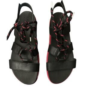 Sorel Roaming Lace Sandals Shoes New Punch Pink Black Women’s size 9.5